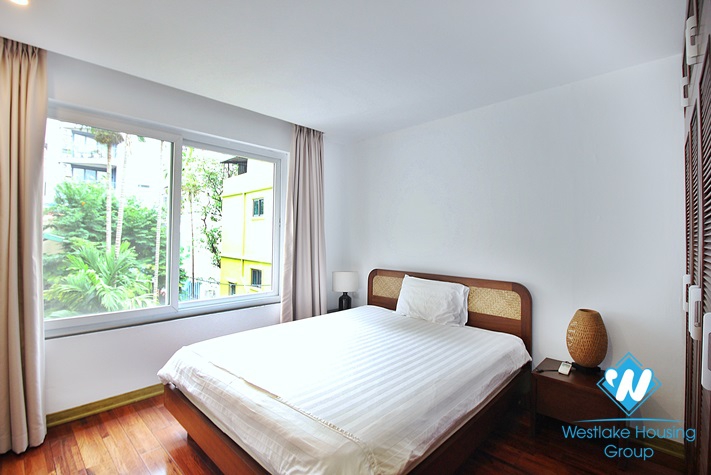 Lake view three bedrooms apartment for rent in Quang Khanh st, Tay Ho